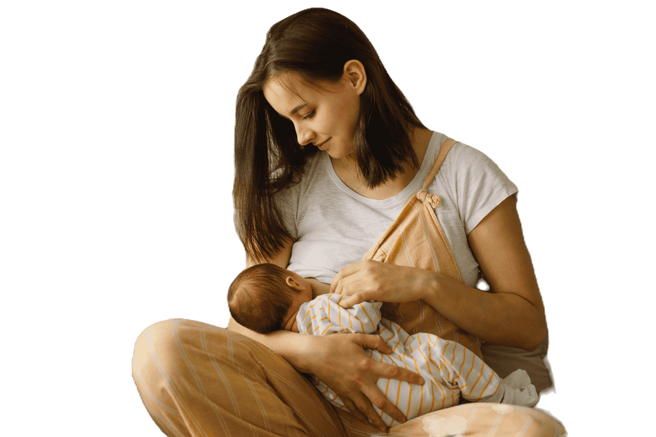 mom breastfeeding baby